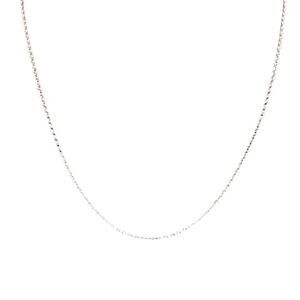 14k White Gold Chain Necklace 18" A